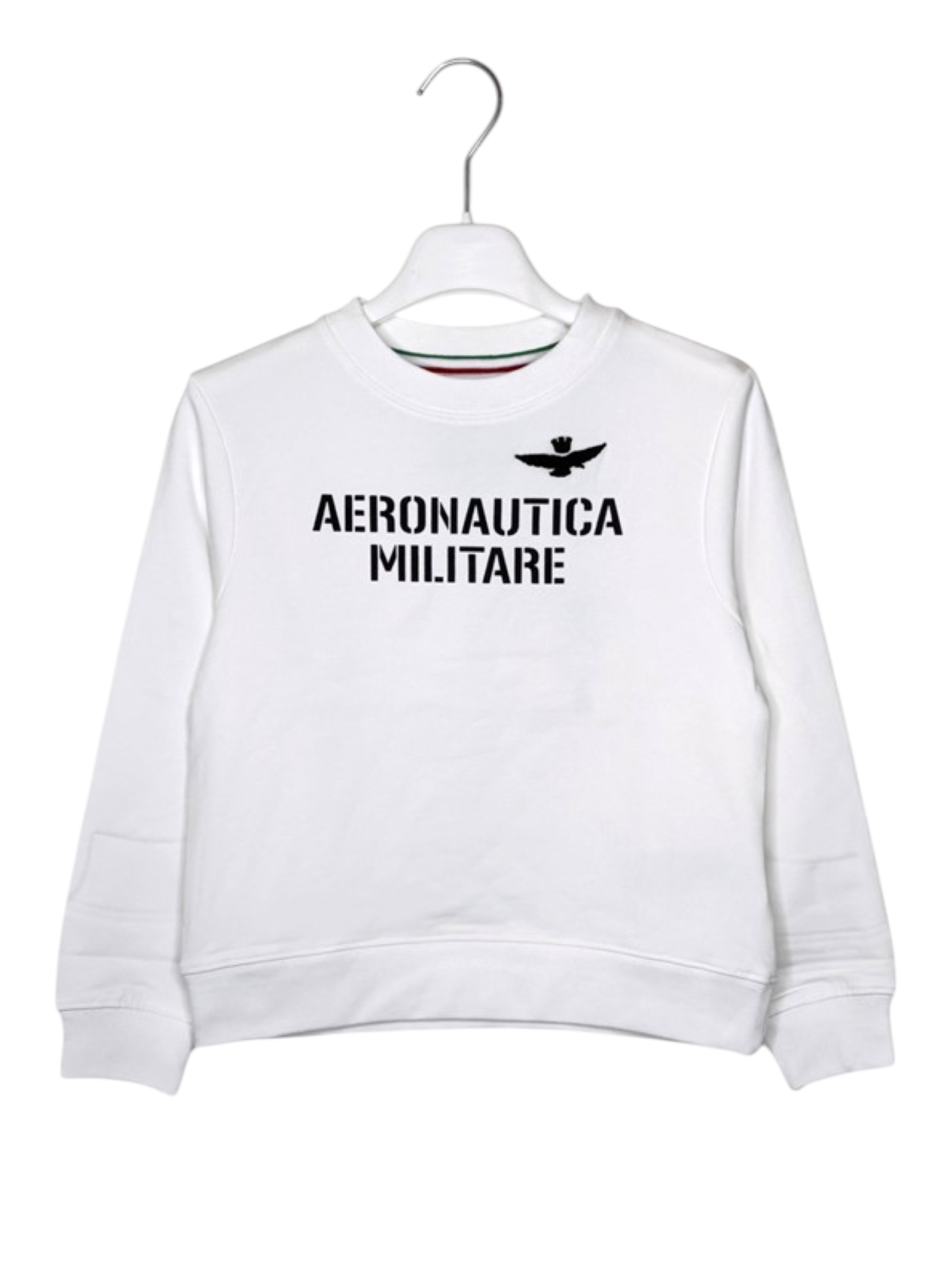 Aeronautica Militare felpa con stampa logo bianco 251FE0027A W01 AERONAUTICA MILITARE 