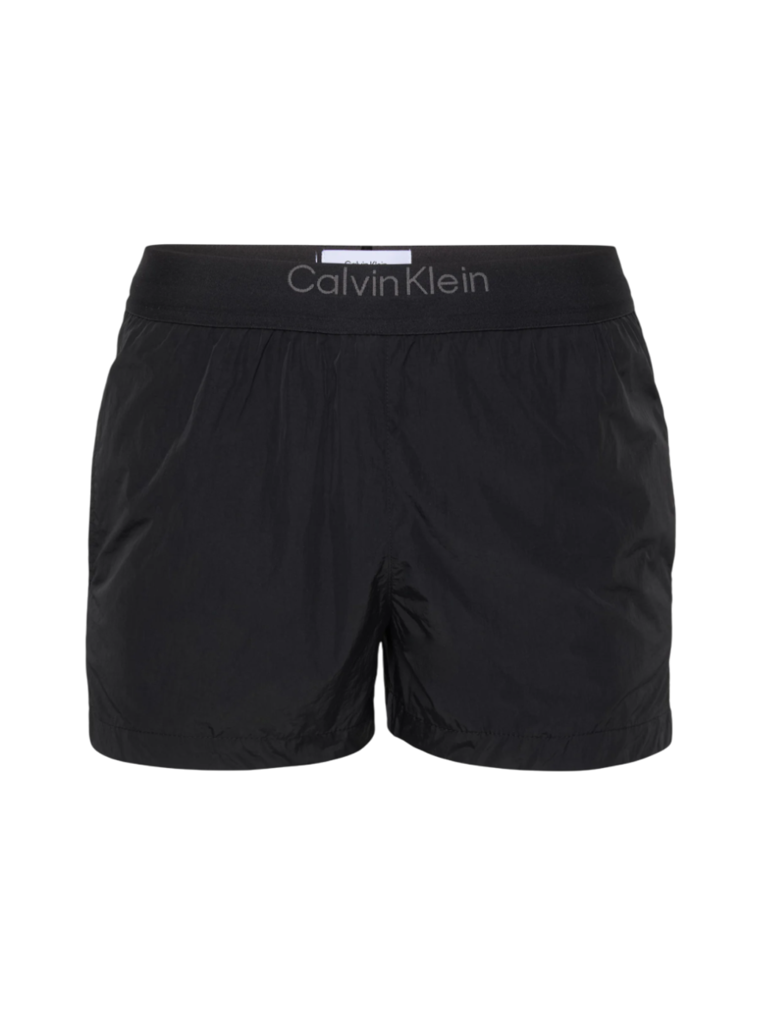 Calvin Klein boxer mare in nylon con logo jacquard nero KM0KM01105 BEH Calvin Klein Beachwear 