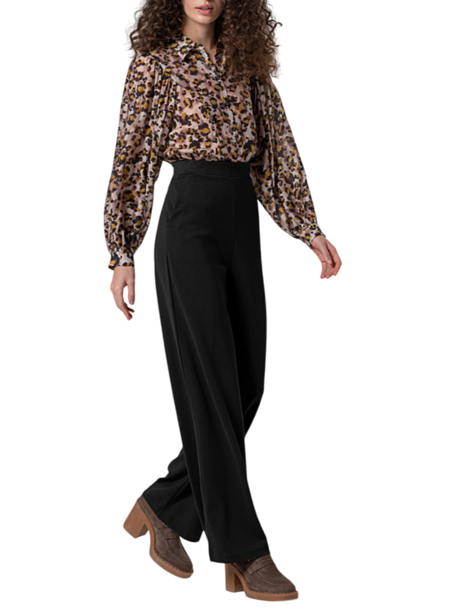 Surkana pantaloni crop gamba larga nero 565LISA514 00 SURKANA 