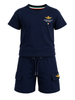 Aeronautica Militare completo bambino T-shirt e bermuda cargo blu