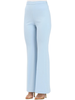 Vicolo pantaloni a zampa in tessuto crepe celeste