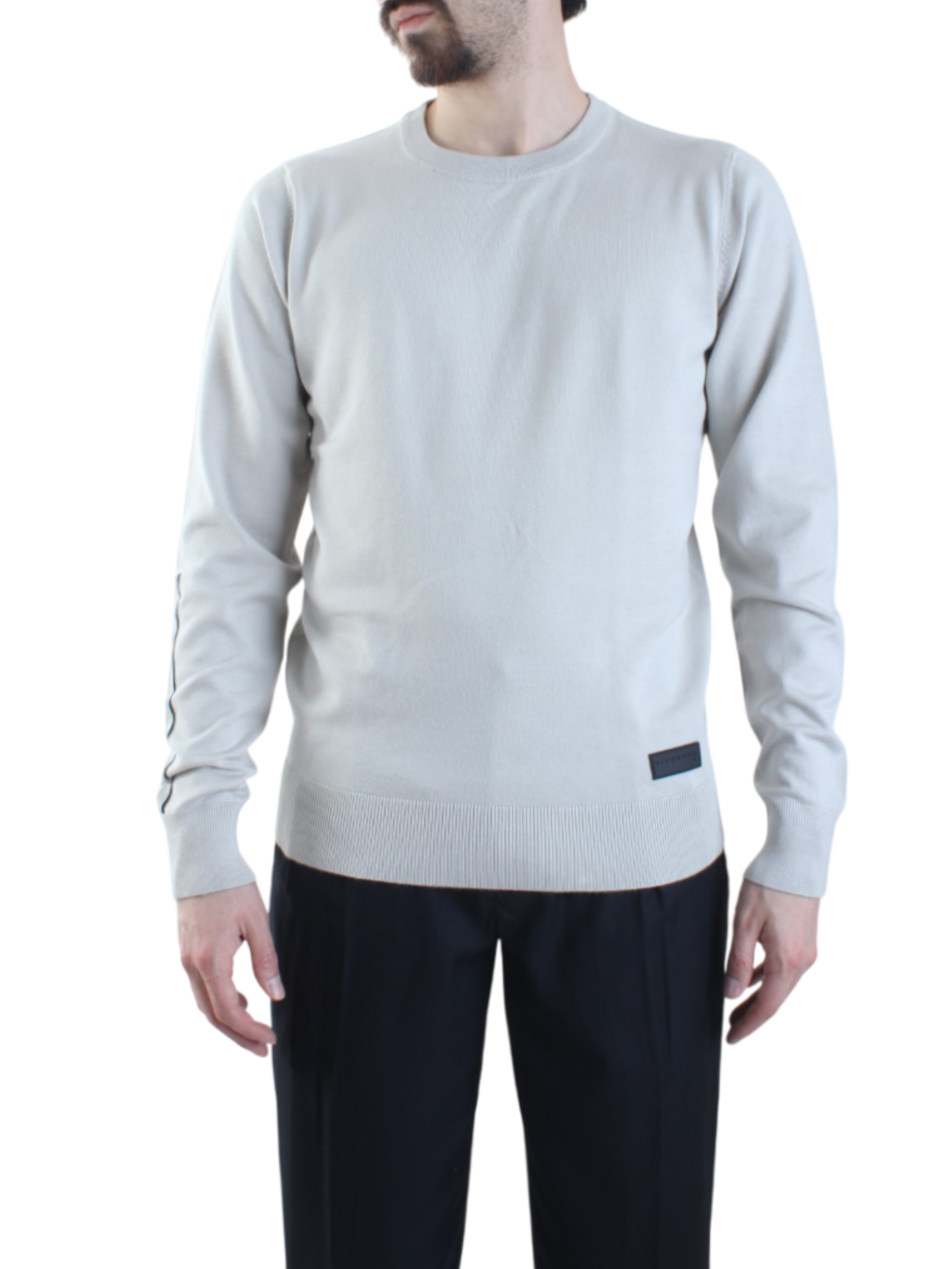 John Richmond maglia girocollo Cealio in misto viscosa grigio UMP25013MA GREY X John RICHMOND 