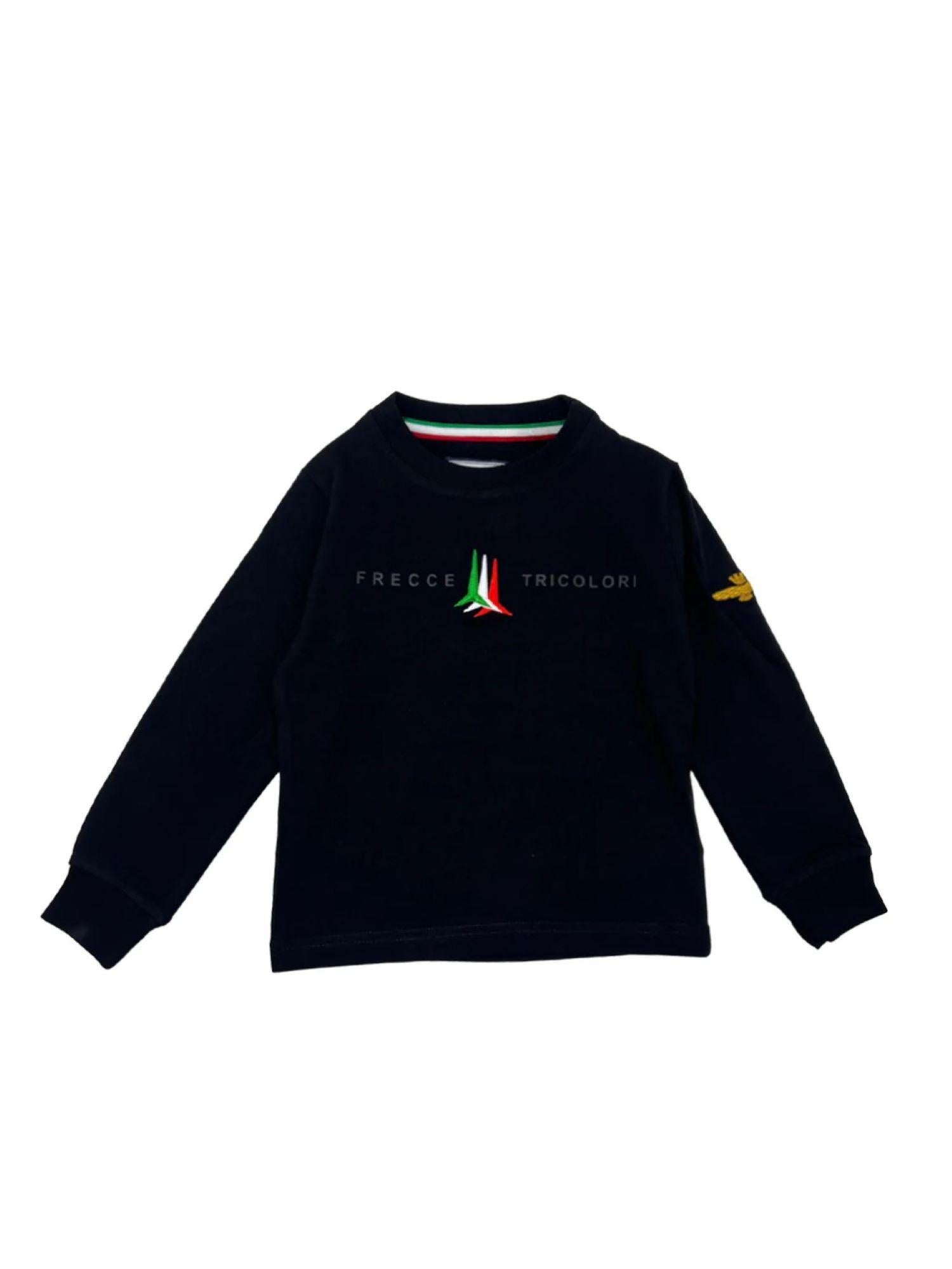 Aeronautica Militare T-shirt bambino manica lunga nero 252TS0042A N01 AERONAUTICA MILITARE 