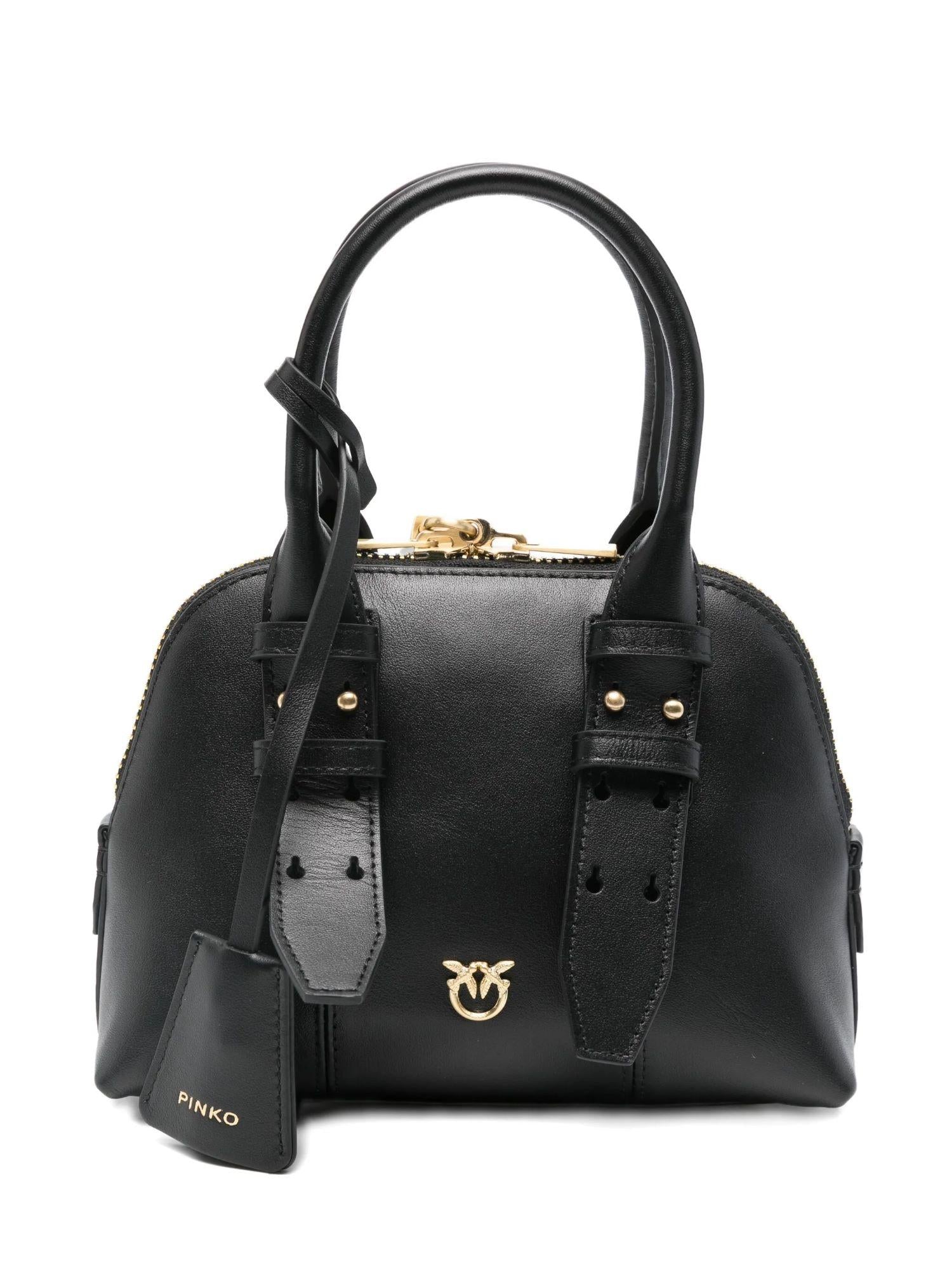 Pinko borsa a mano Bowling in pelle nero 105333-A0QO Z99V PINKO 