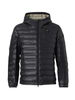 Blauer giubbino imbottitto uomo con cappuccio Charles nero