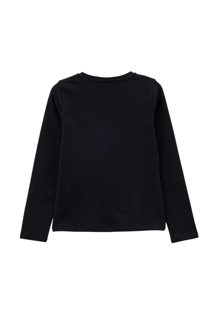 Patrizia Pepe T-shirt manica lunga con logo strass nero 7M0753-J061 FG26 PATRIZIA PEPE 