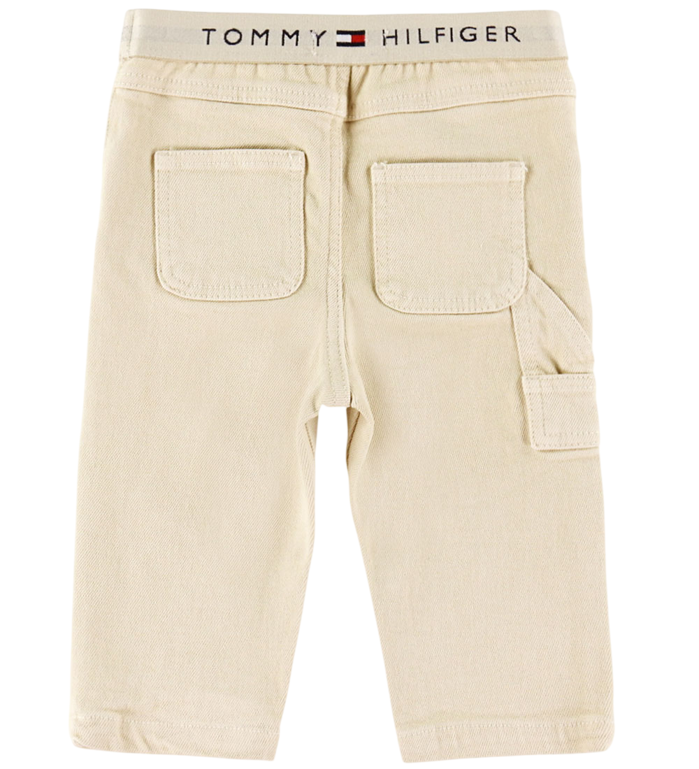 Tommy Hilfiger pantaloni neonato slim in cotone beige KN0KN02389 ACI Tommy Hilfiger 