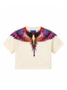 County of Milan T-shirt bambina crop stampa iconica panna