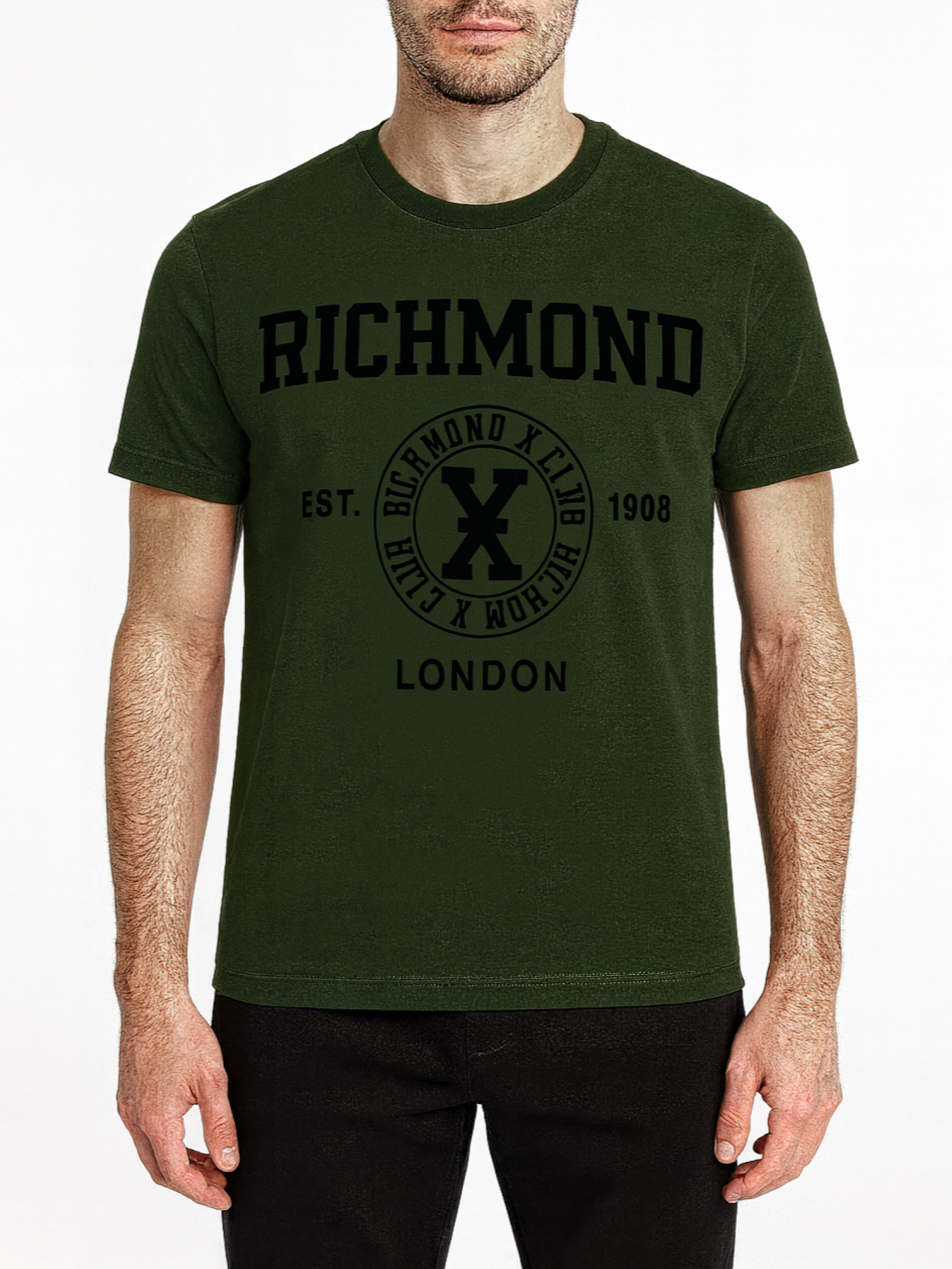 John Richmond T-shirt manica corta Drius verde UMA25074TS D.FOREST John RICHMOND 