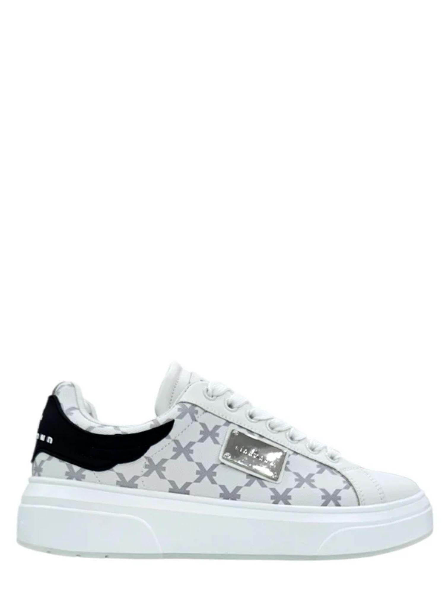 John Richmond sneakers uomo in pelle stampa iconica bianco 31019 A John RICHMOND 