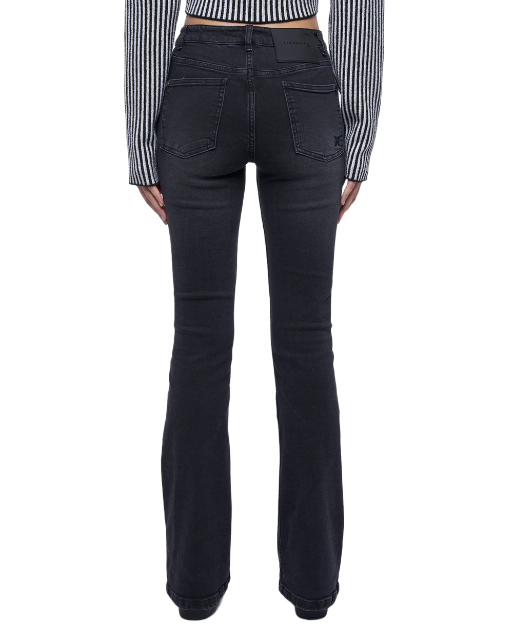 John Richmond jeans flare Haasi lavaggio nero UWA24127JE DENIM BLACK John RICHMOND 