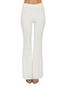 Vicolo pantaloni a zampa in tessuto crepe bianco latte
