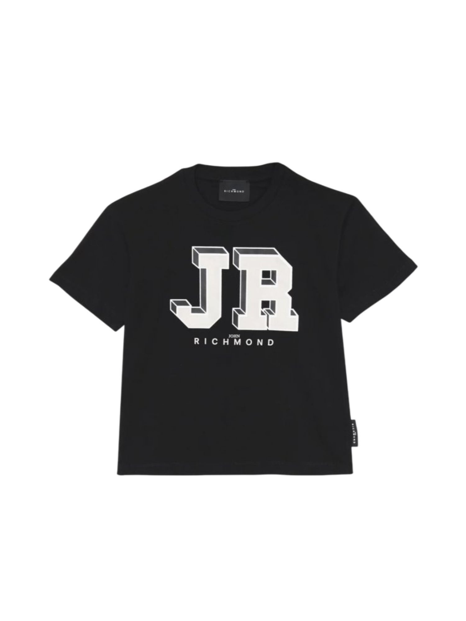 John Richmond T-shirt manica corta Zarma con stampa logo nero RBP25179TS BLACK John RICHMOND 