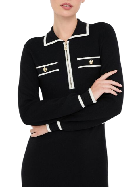 Liu Jo abito in maglia misto seta nero TF5251MS59L 03N66 LIU JO 