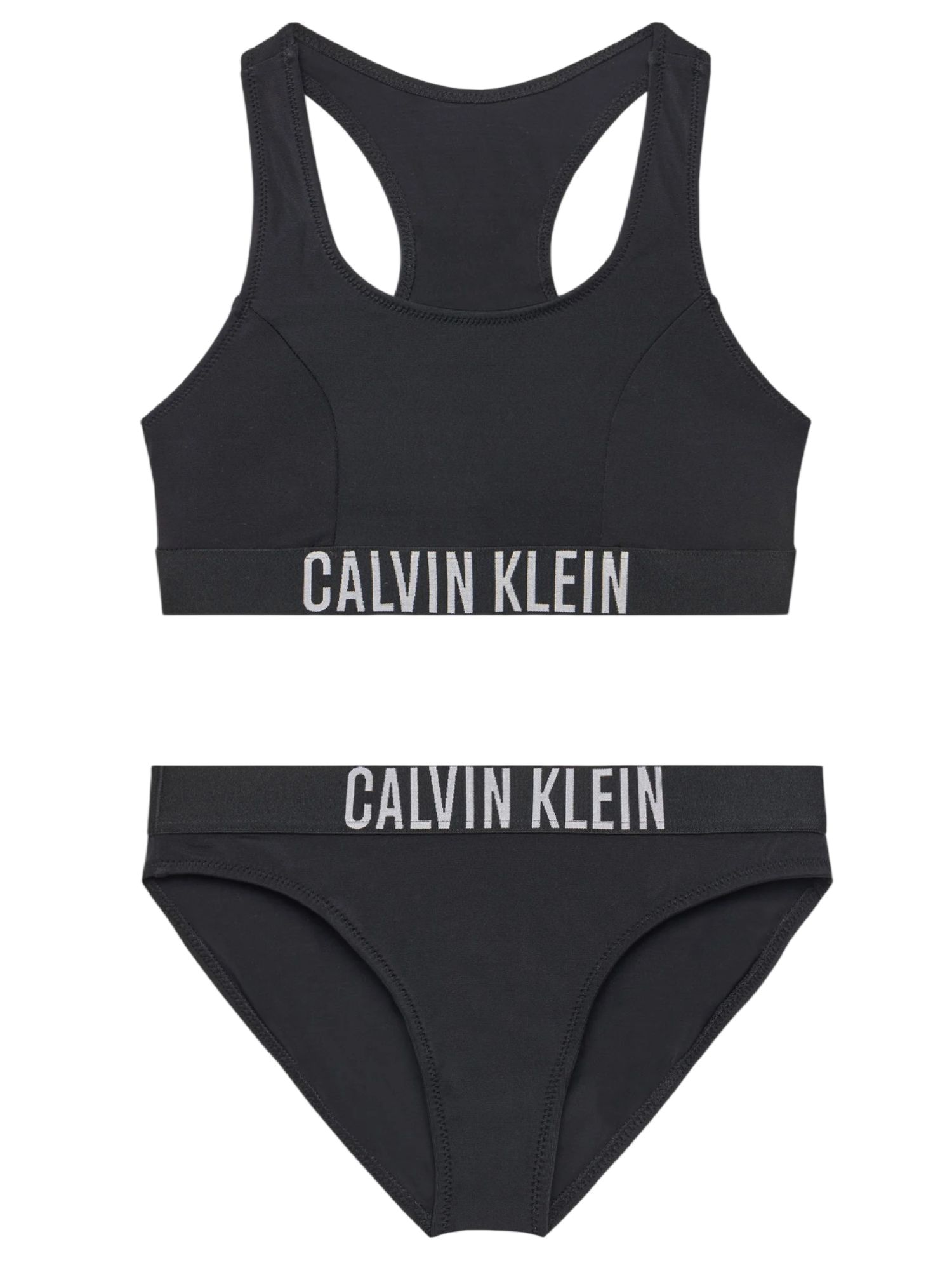 Calvin Klein bikini bambina top e slip nero KY0KY00091 BEH Calvin Klein Beachwear 