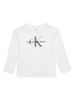Calvin klein Jeans T-shirt neonato manica lunga bianco