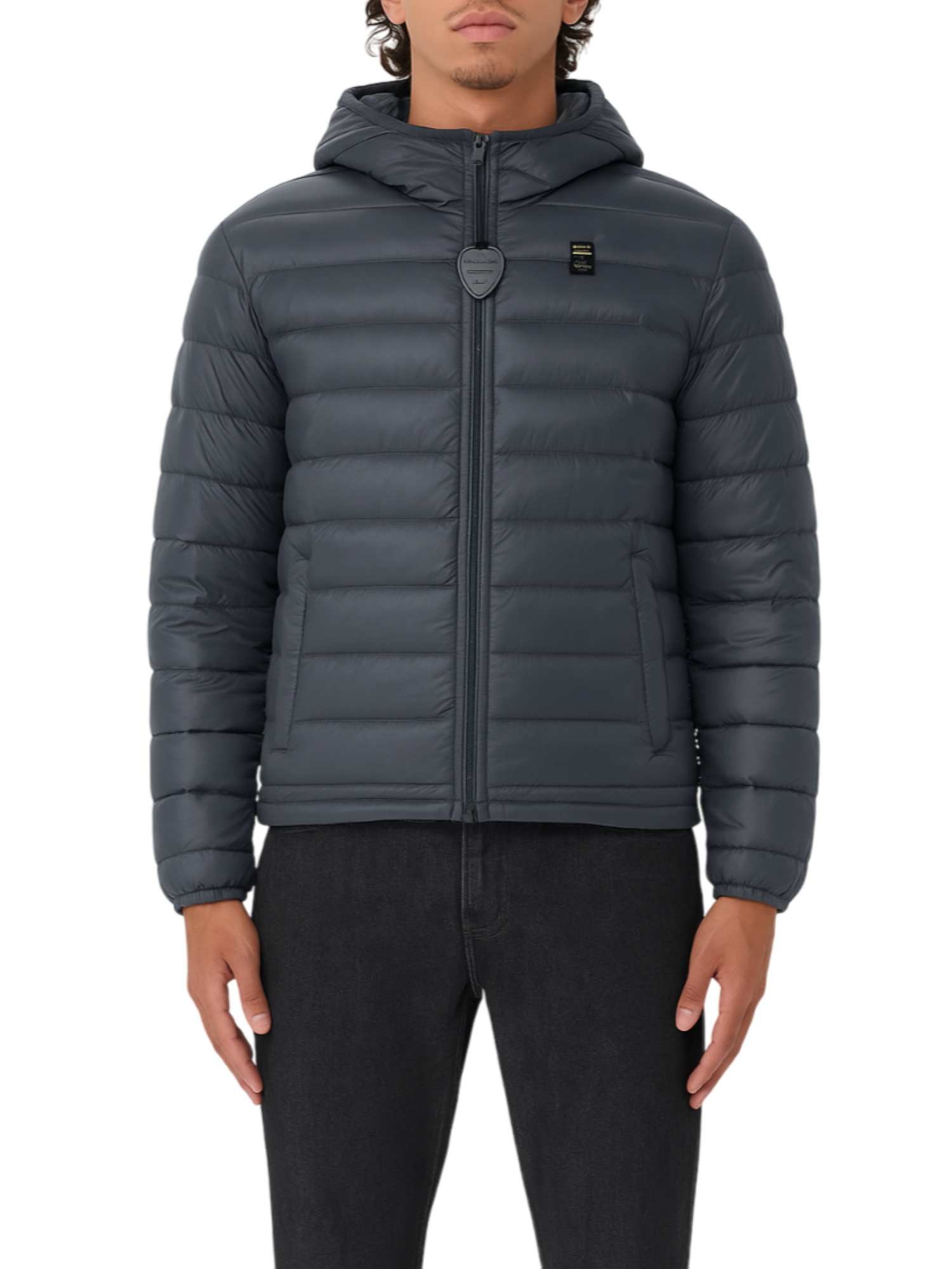 Blauer piumino uomo Charles con cappuccio antracite 25WBLUC02132-007284 978GG BLAUER 