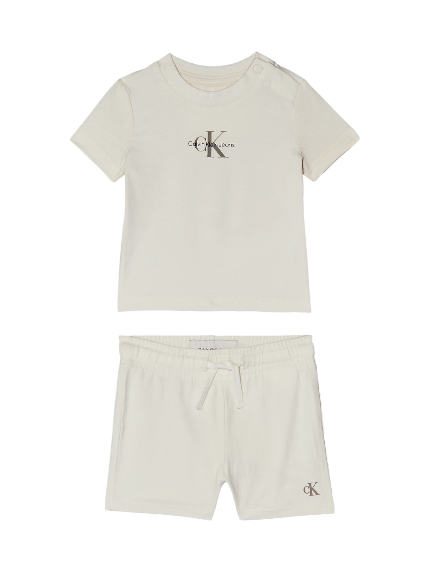 Calvin Klein Jeans completo neonato T-shirt e shorts ecrù IN0IN00319 YAS Calvin Klein Jeans 