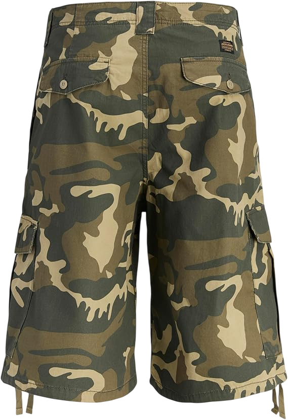 Jack&Jones bermuda uomo baggy stampa camouflage verde 12296731 ALOE CAMO JACK&JONES 
