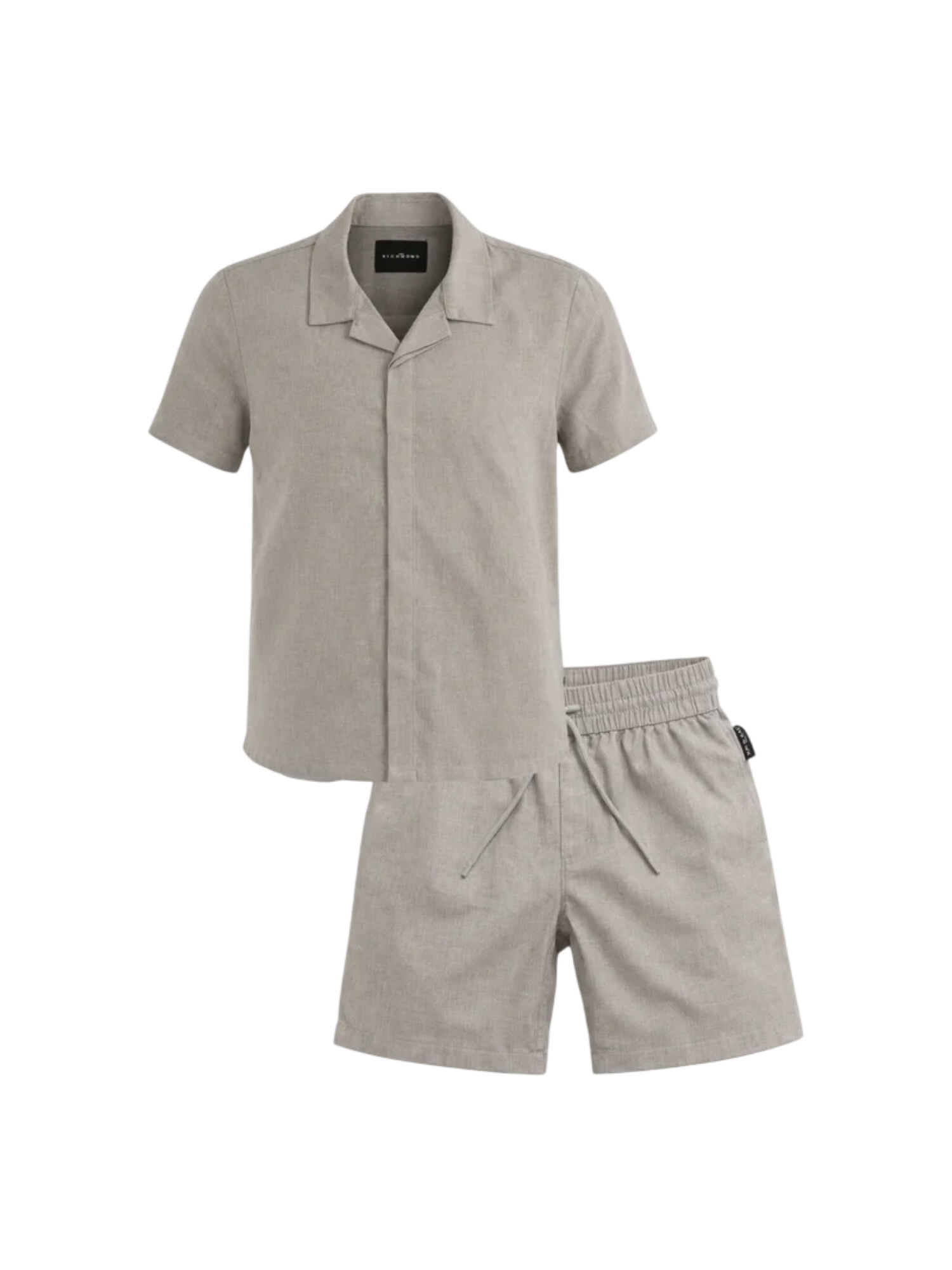 John Richmond completo bambino camicia e bermuda misto lino grigio RBP26213CL GREY ULTIMATE-GREY ULTIMATE John RICHMOND 