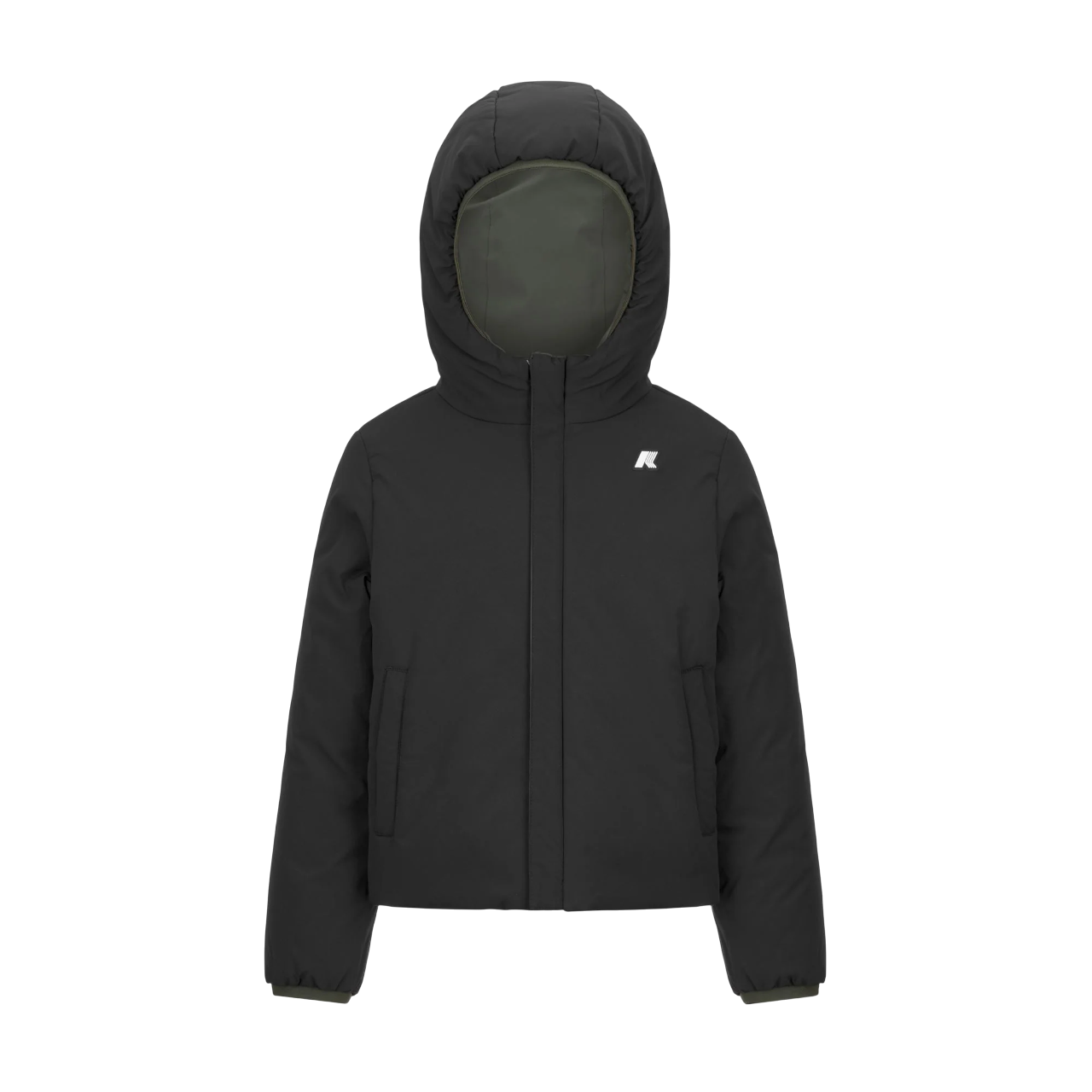K-Way piumino reversibile p.jack verde nero K71337W AGQ K-WAY 