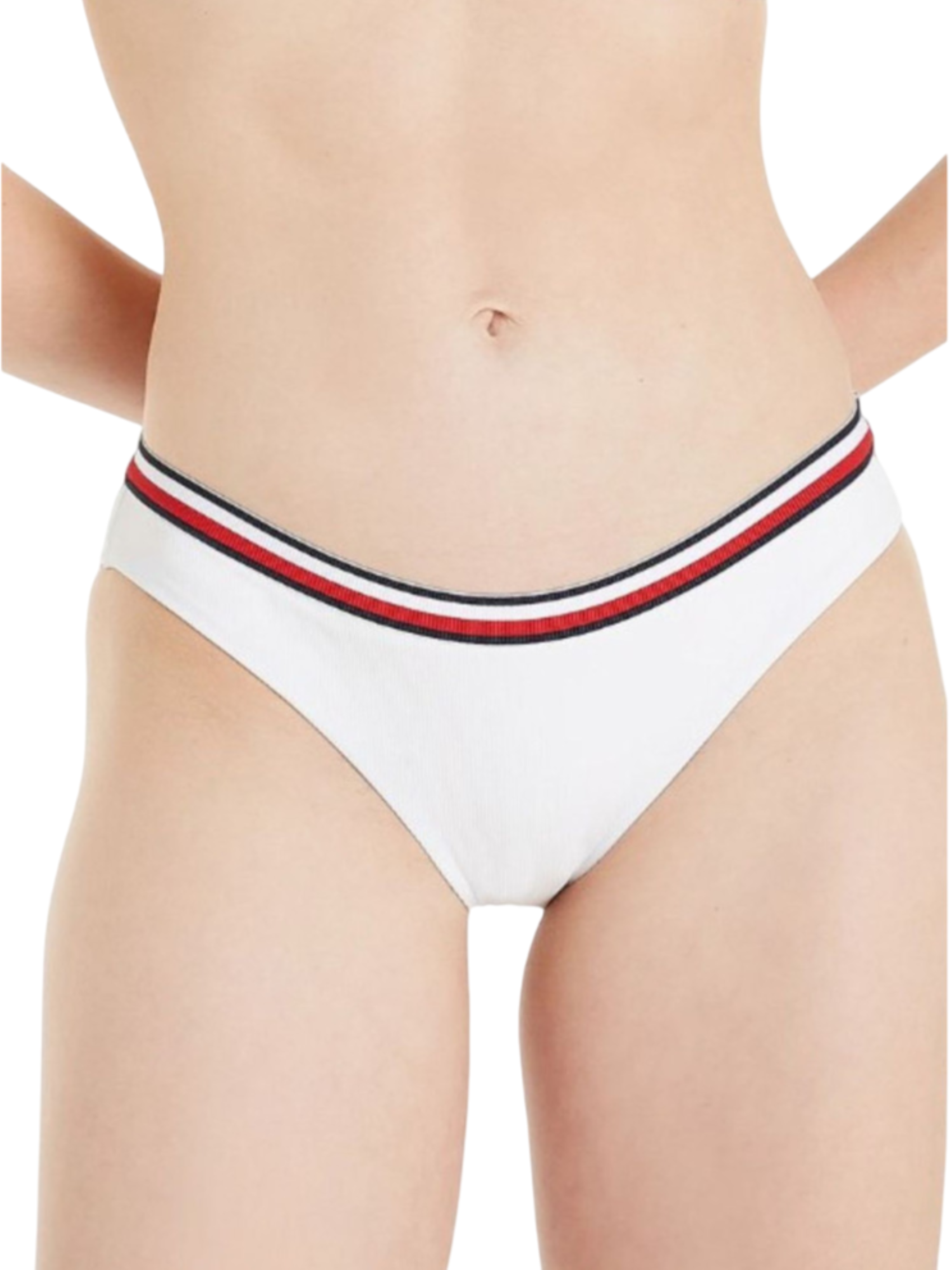 Tommy Hilfiger slip mare in nylon a costine bianco UW0UW05402 YCF Tommy Hilfiger beachwear 