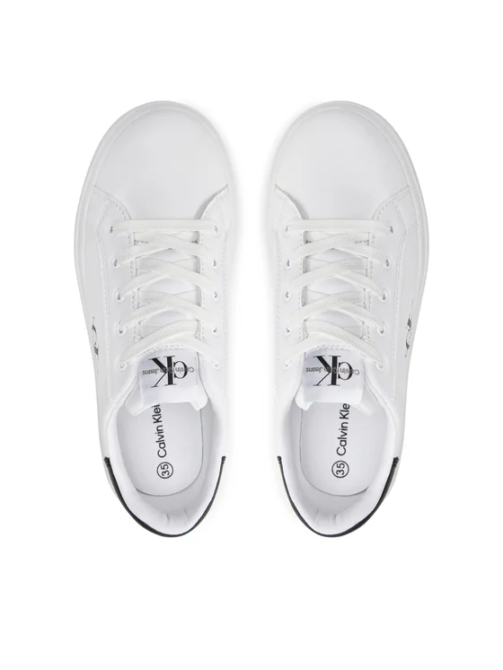 Calvin Klein Jeans sneakers Low Cut in ecopelle con logo bianco nero V3X9-80876-1355 X002 Calvin Klein Footwear 