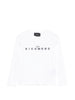 John Richmond T-shirt manica lunga bambino con logo bianco