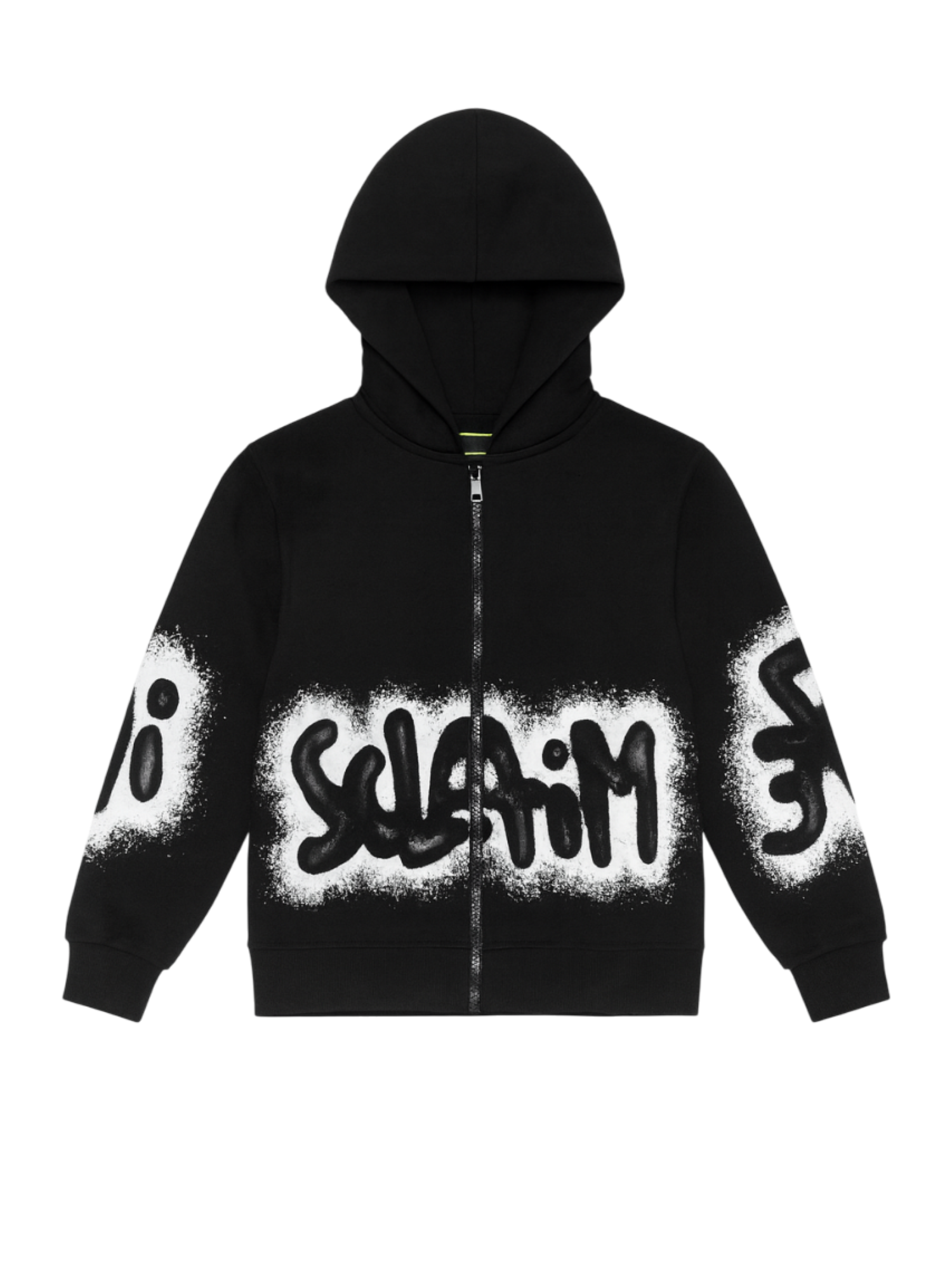 Disclaimer felpa bambino con zip e cappuccio nero 58620 NERO DISCLAIMER 
