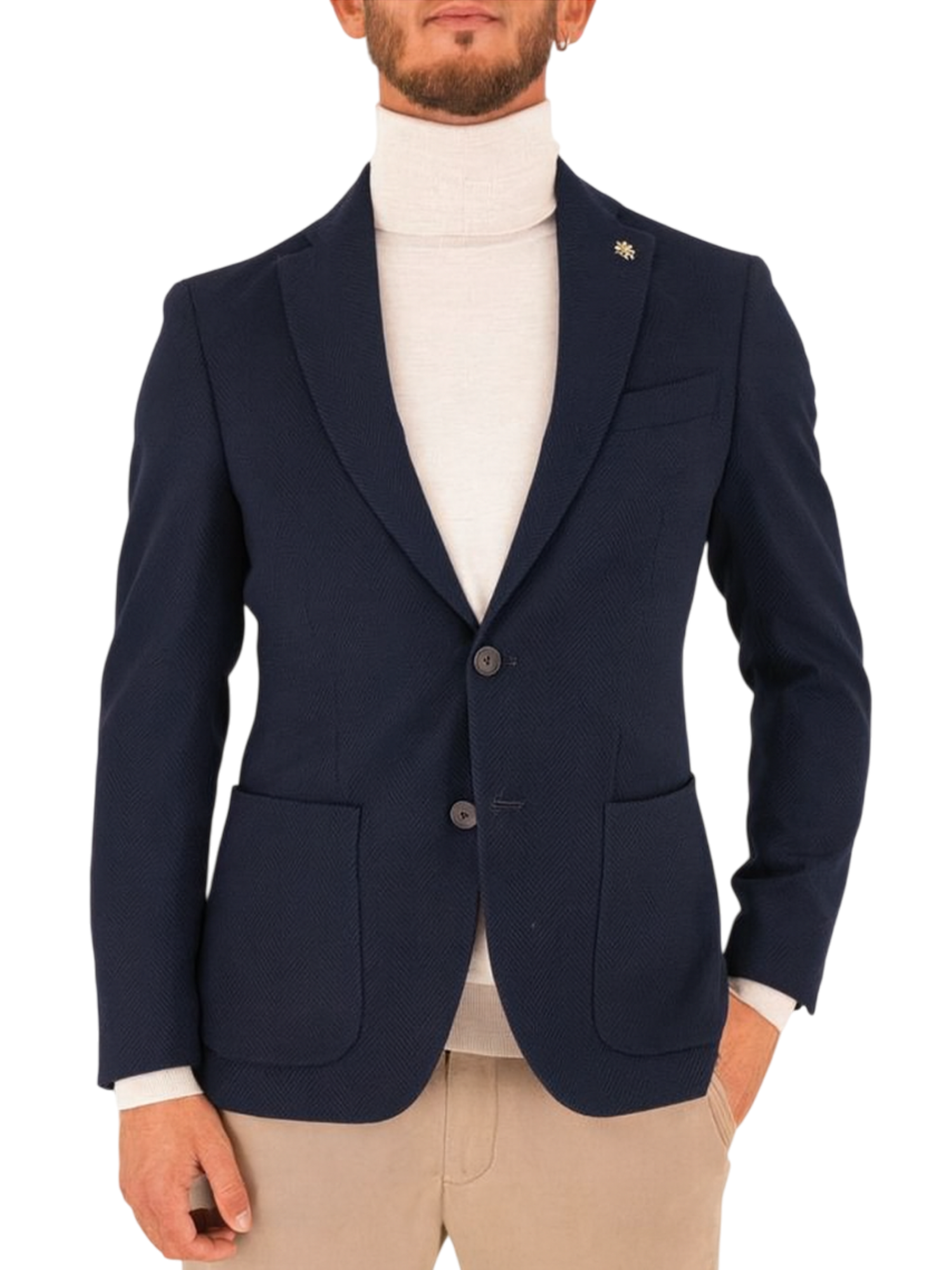 Manuel Ritz giacca uomo trama spigata blu 3932G2038-253605 89 MANUEL RITZ 
