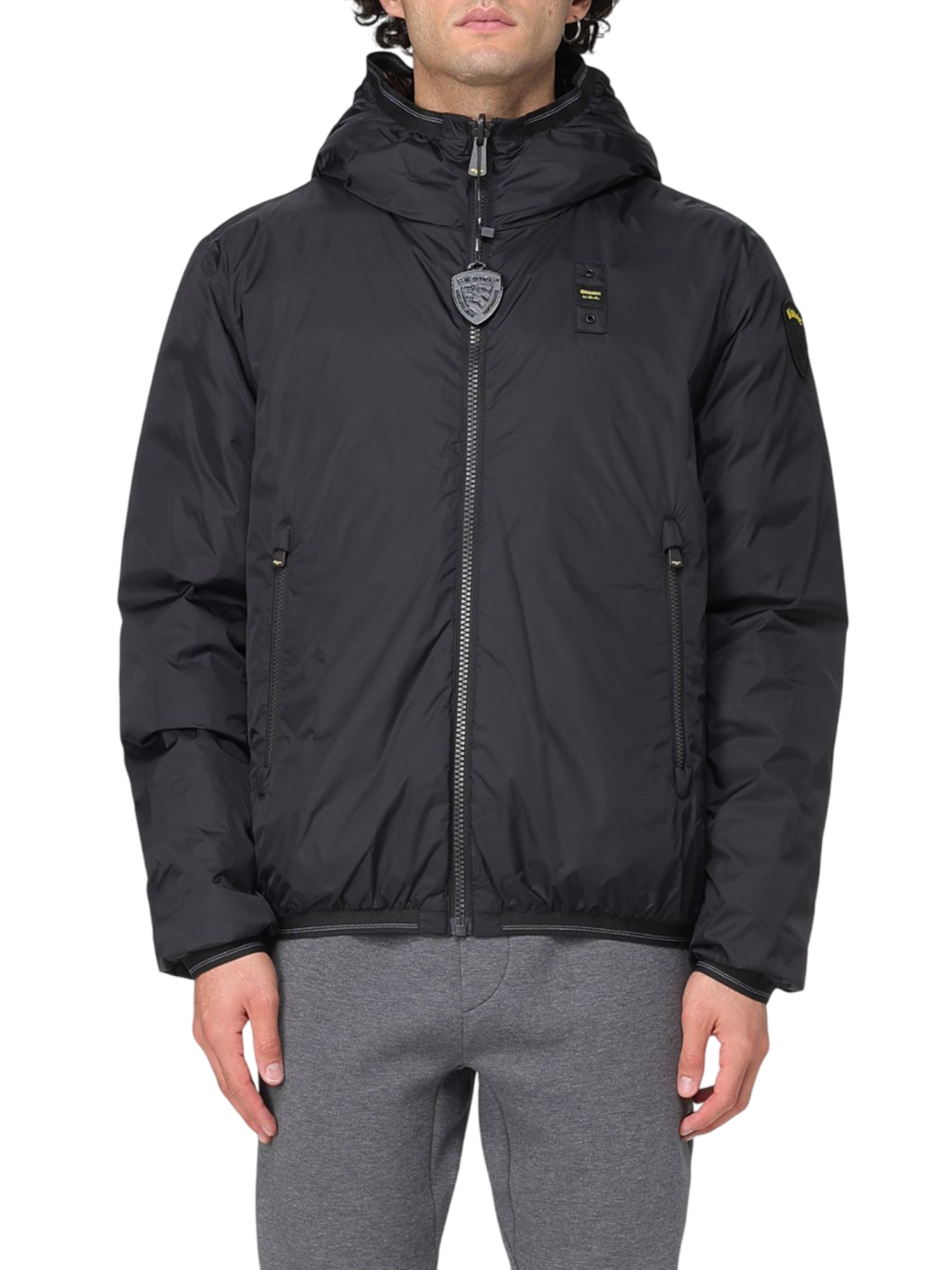 Blauer piumino reversibile Donald con cappuccio nero marrone 25WBLUC06141-007286 999CS BLAUER 