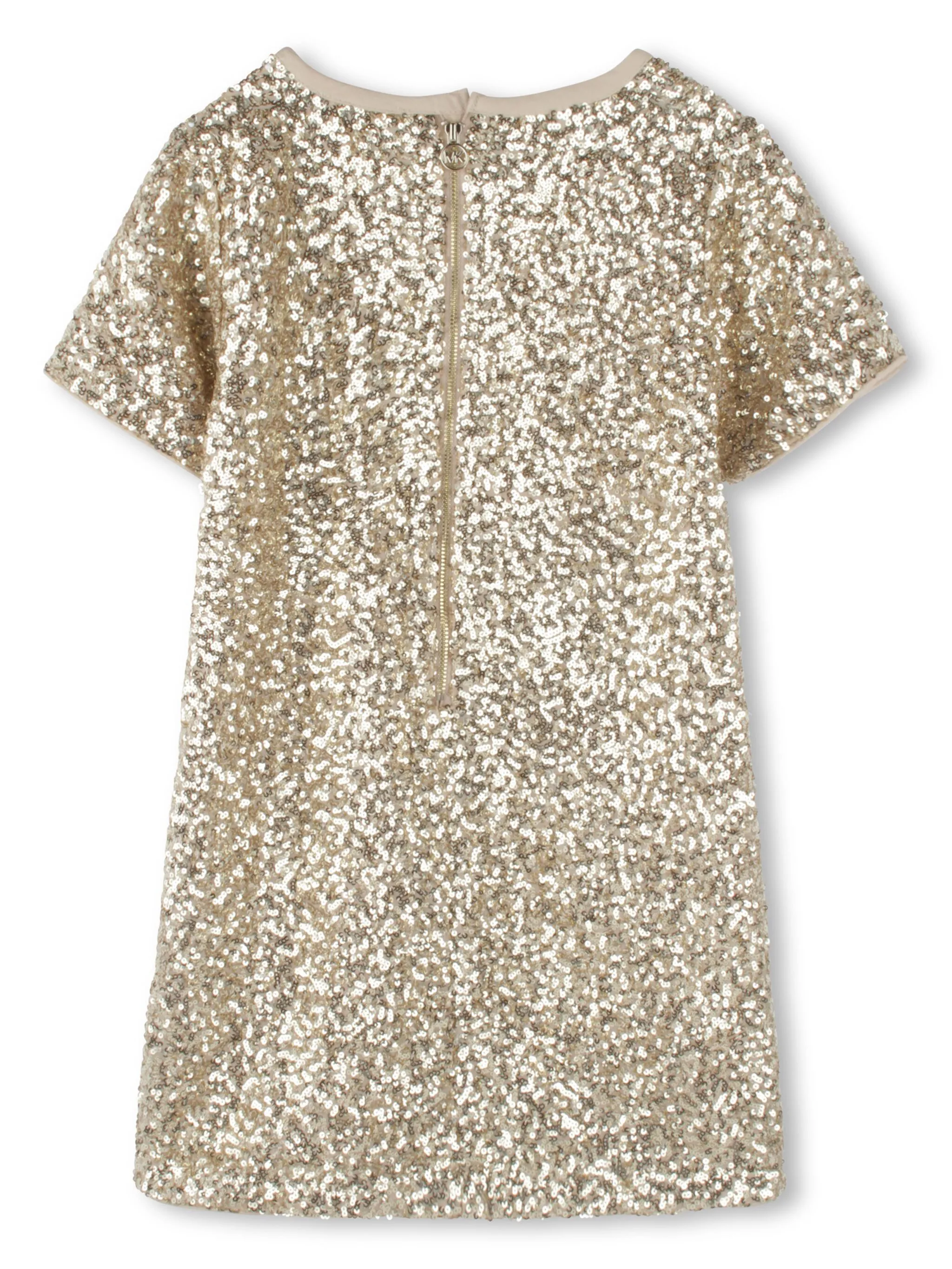 Michael Kors abito maniche corte con paillettes all over oro R30294 ORO CHIARO MICHAEL KORS 
