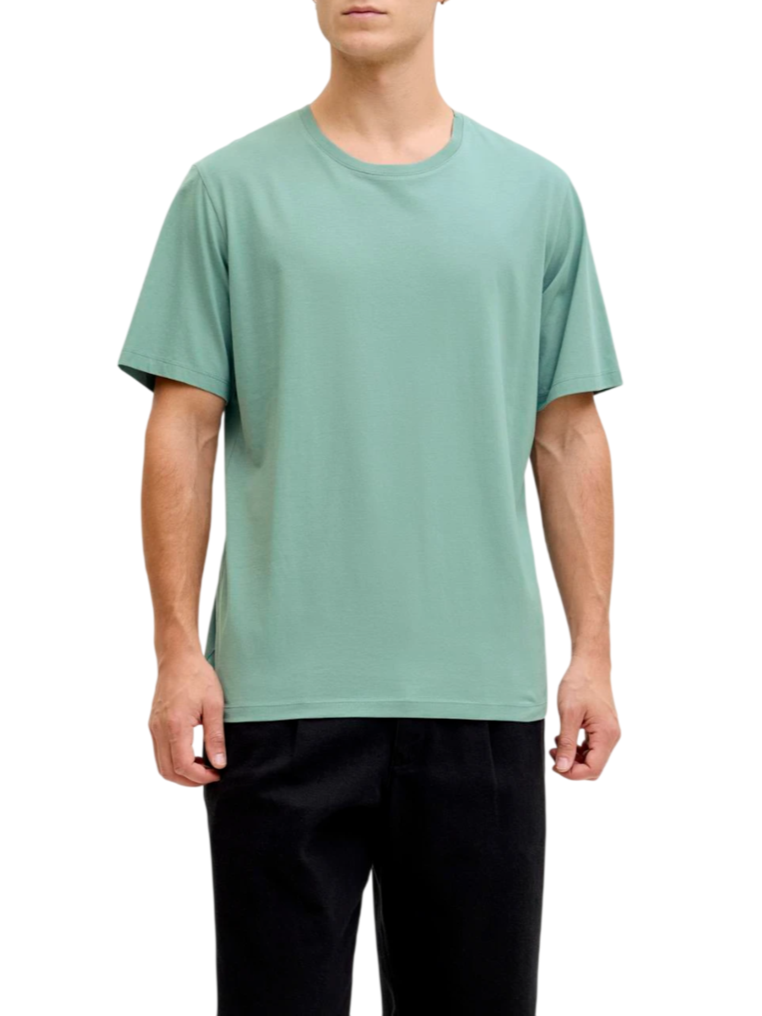 Jack&Jones T-shirt uomo manica corta verde acqua 12156101 MINERAL BLUE JACK&JONES 