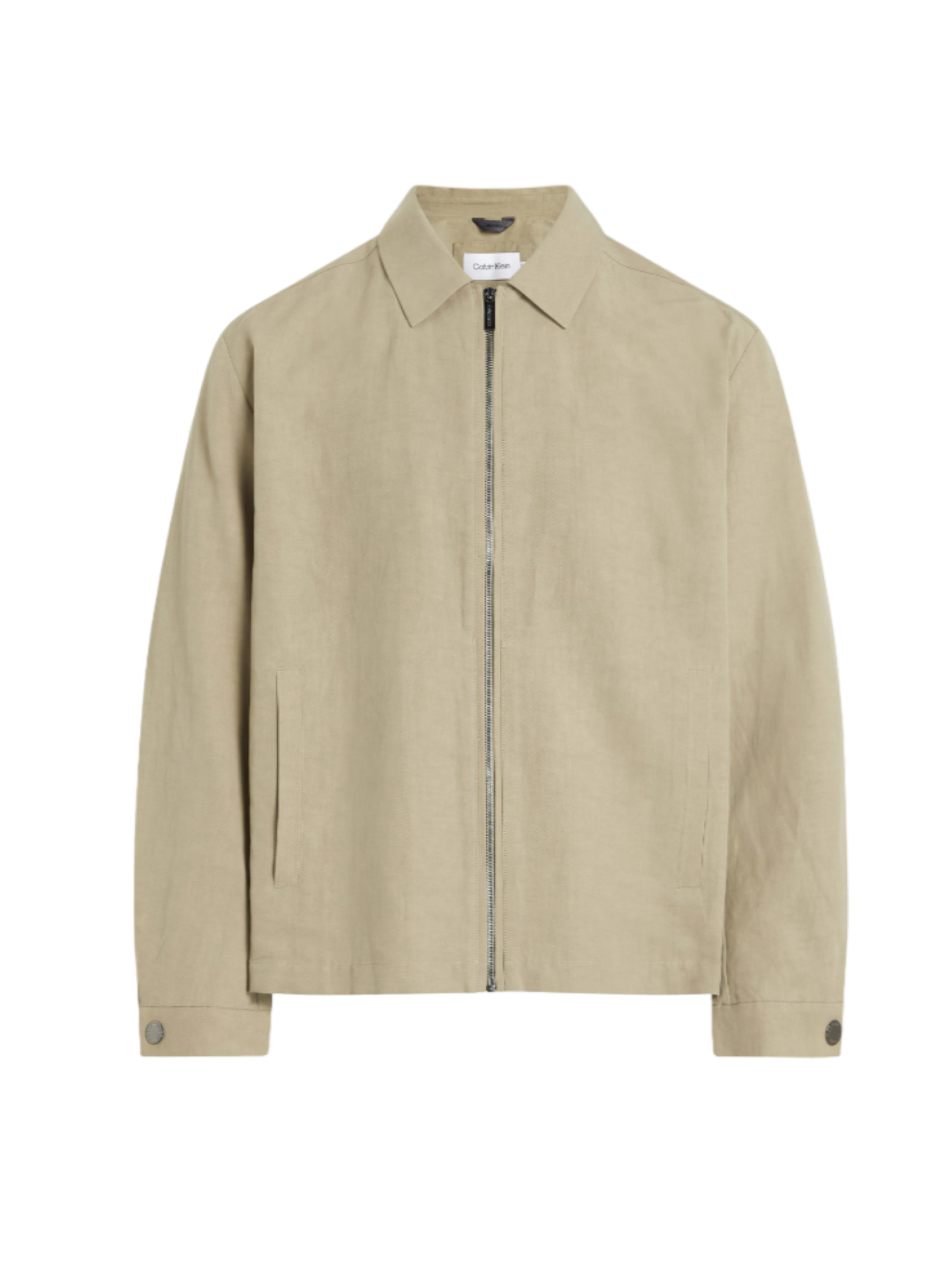 Calvin Klein giubbino leggero in misto lino con colletto beige K10K112779 PKR Calvin Klein 