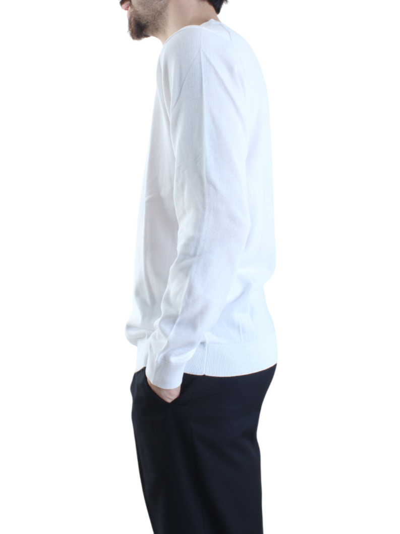 Opificio 4.0 maglia girocollo basic in cotone bianco 651011 BIANCO Opificio 4.0 