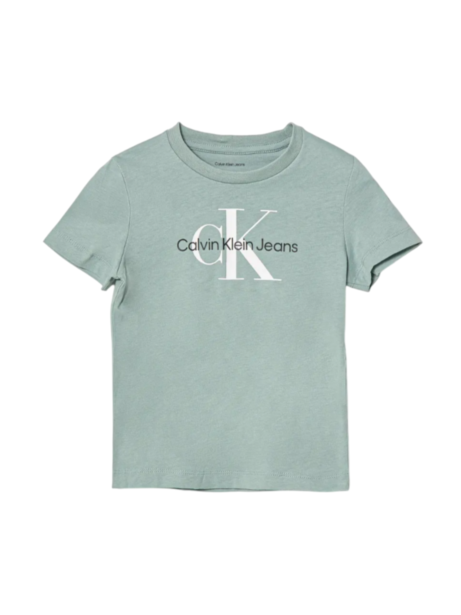 Calvin Klein Jeans T-shirt maniche corte con maxi logo in jersey verde salvia IU0IU00676 CCO Calvin Klein Jeans 