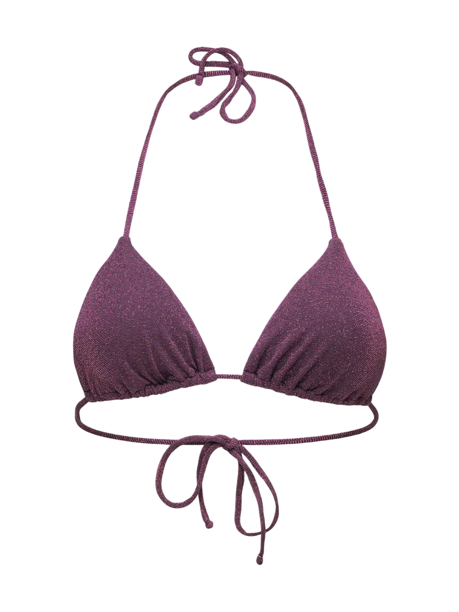 Me Fui bikini top triangolo donna lurex borgogna MF26-SW0260 BD ME FUI 