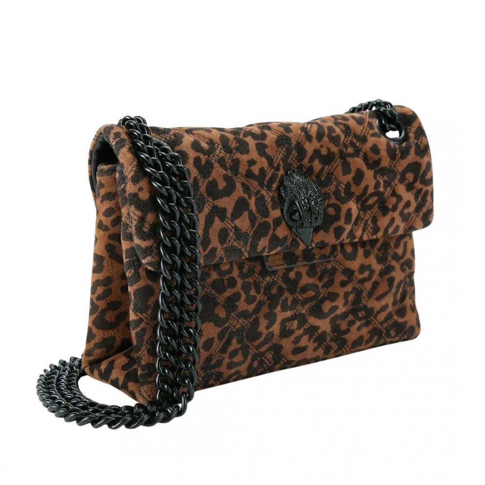 Kurt Geiger borsa Kensington in suede animalier marrone nero 5017339289 BROWN-OTHER KURT GEIGER 