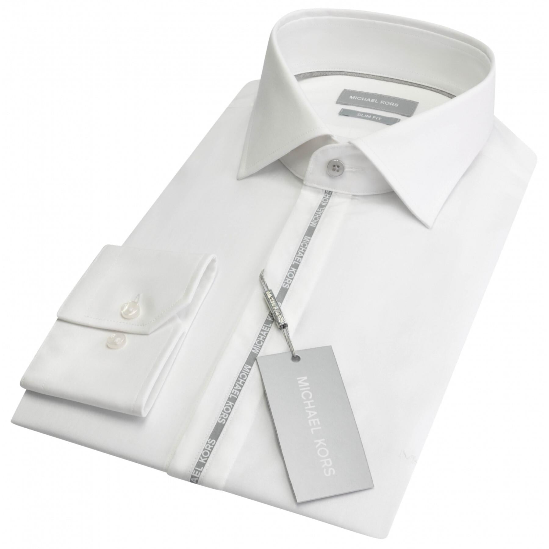 Michael Kors camicia maniche lunghe con banda logata bianco MK0DS01403 M100 MICHAEL KORS 