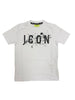 Icon T-shirt maniche corte con stampa logo bianco
