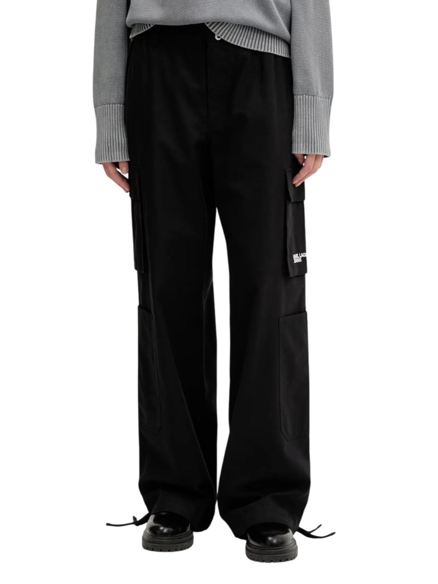 Karl Lagerfeld pantaloni cargo gamba larga nero A3W10081 999 KARL LAGERFELD 