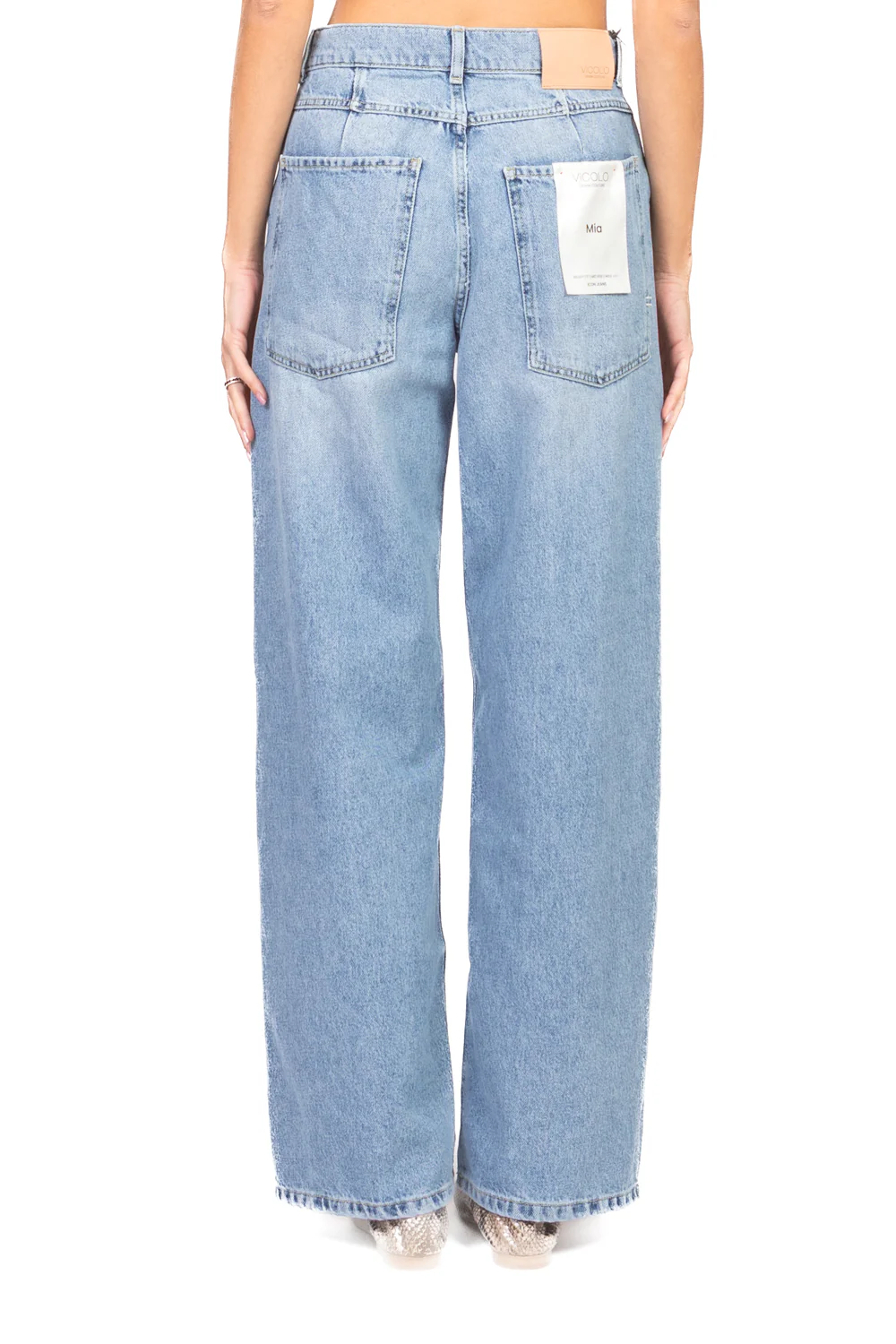 Vicolo jeans wide leg Mia lavaggio blu DAB5027 BLUE DENIM VICOLO 