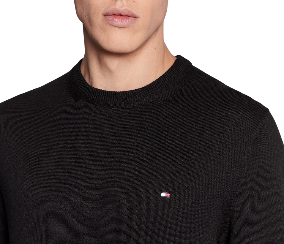 Tommy Hilfiger maglia Pima in misto cashmere nero MW0MW28046 BDS Tommy Hilfiger 