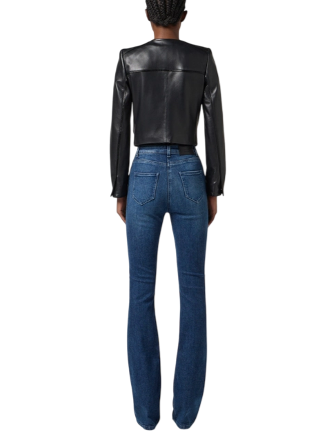 Elisabetta Franchi giubbino in pelle con bottoni gioiello nero GD52Z56E2 110 ELISABETTA FRANCHI 