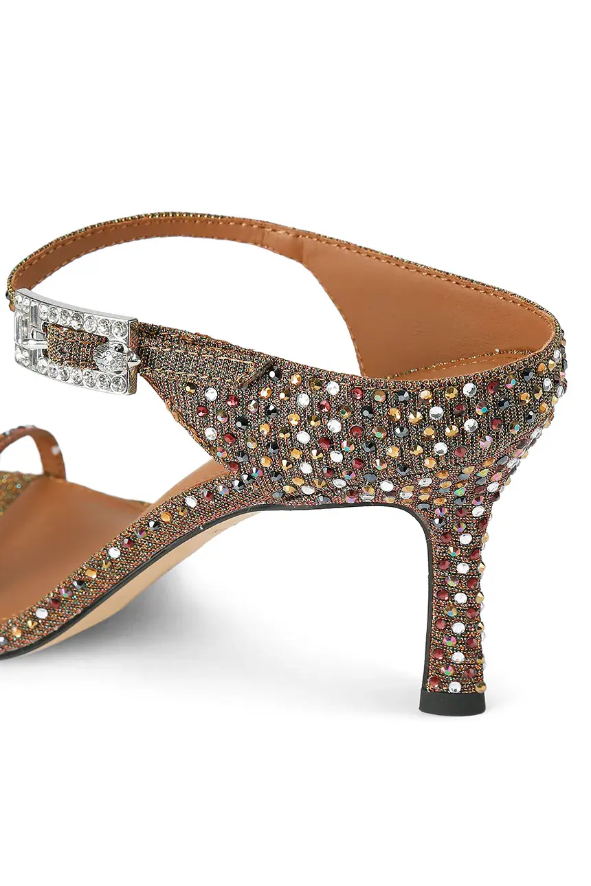 Kurt Geiger sandali alti Strass Double Buckle bronzo 5602568689 BRONZE KURT GEIGER 