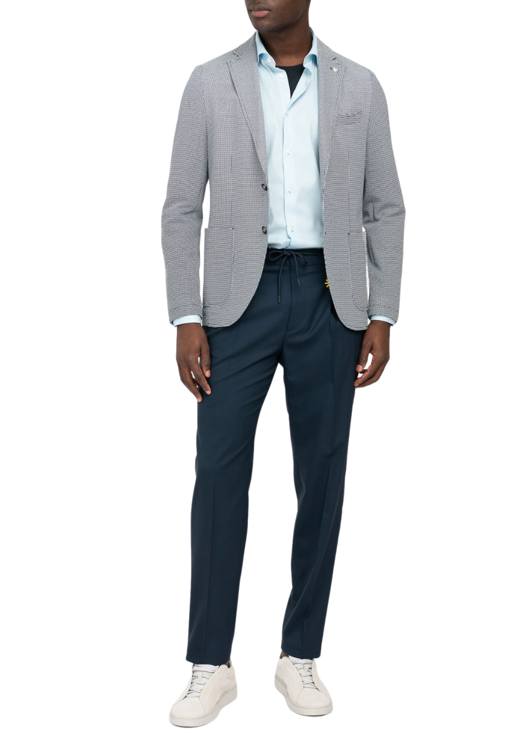 Manuel Ritz giacca stile blazer in fantasia puntinata bianco blu 3832G2442MC-253340 89 MANUEL RITZ 