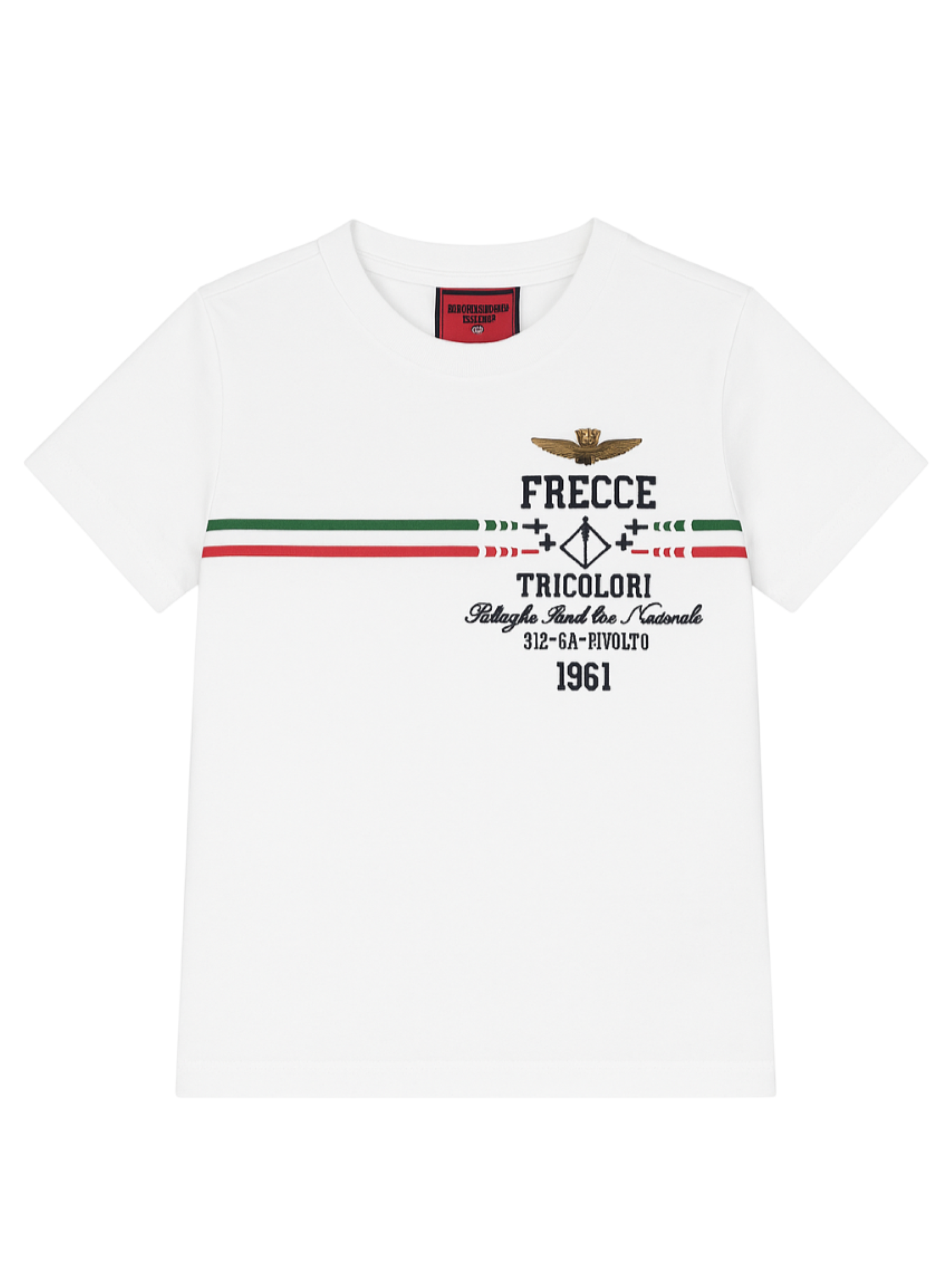 Aeronautica Militare T-shirt bambino manica corta con ricamo panna 252TS0051A W02 AERONAUTICA MILITARE 