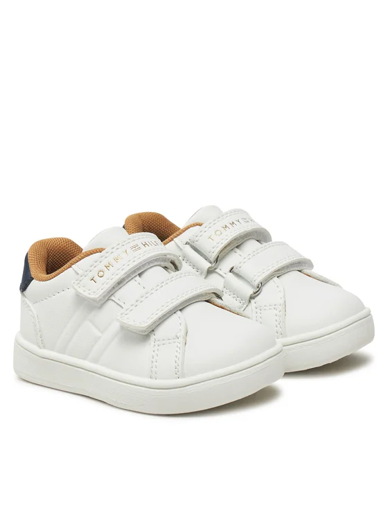 Tommy Hilfiger sneakers in ecopelle con velcro bianco T1X9-33835-1355 X336 Tommy Hilfiger 