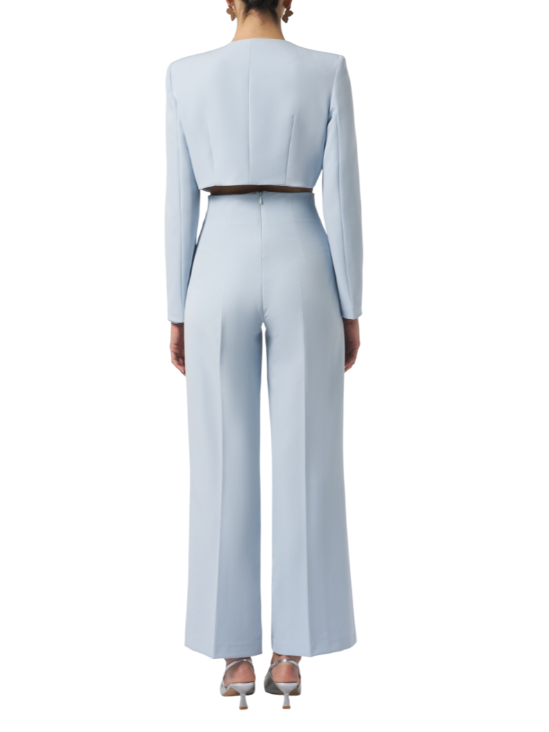 Silence pantaloni palazzo vita alta celeste SD2025HONEY SKY SILENCE 