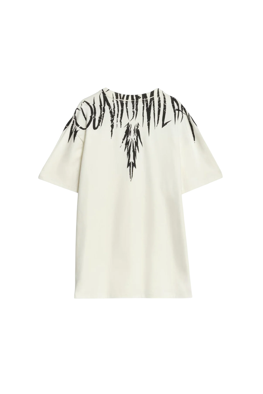 County of Milan T-shirt bambino con stampa iconica panna S6CMJBTH026 412 COUNTY OF MILAN 